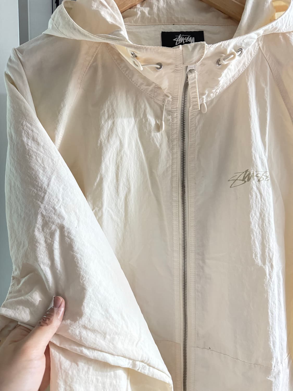 스투시 비치 쉘자켓 본컬러 XXL 상품이미지5