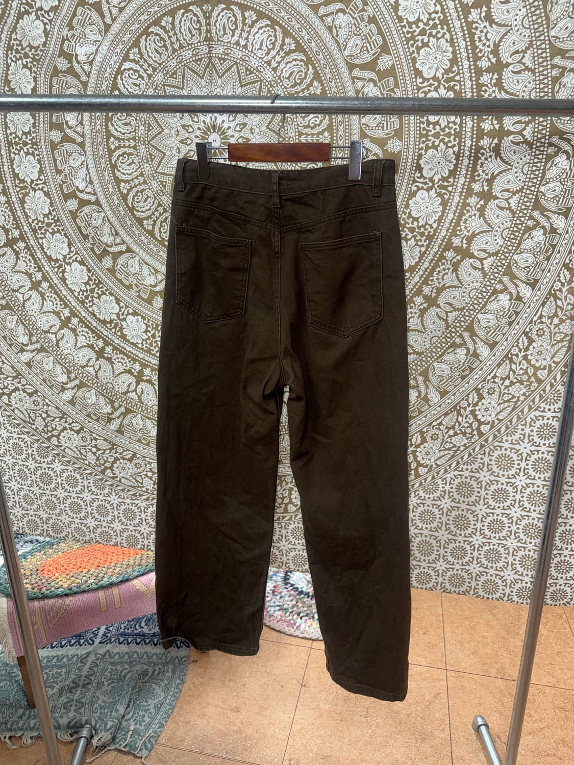 빈티지 브라운 절개 디테일 팬츠  상품이미지5