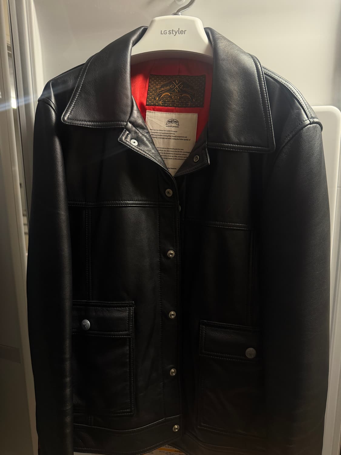 누드본즈 트러커 가죽자켓 XL 상품이미지1