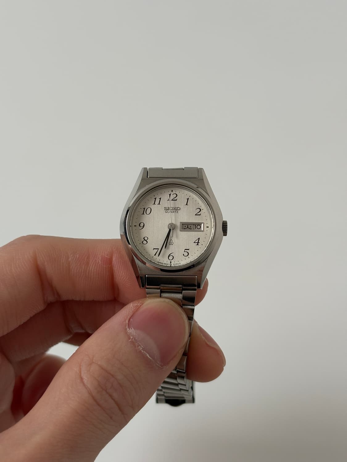 세이코 1980년도 빈티지 시계 아라빅 인덱스 실버 쿼츠 여성 상품이미지2