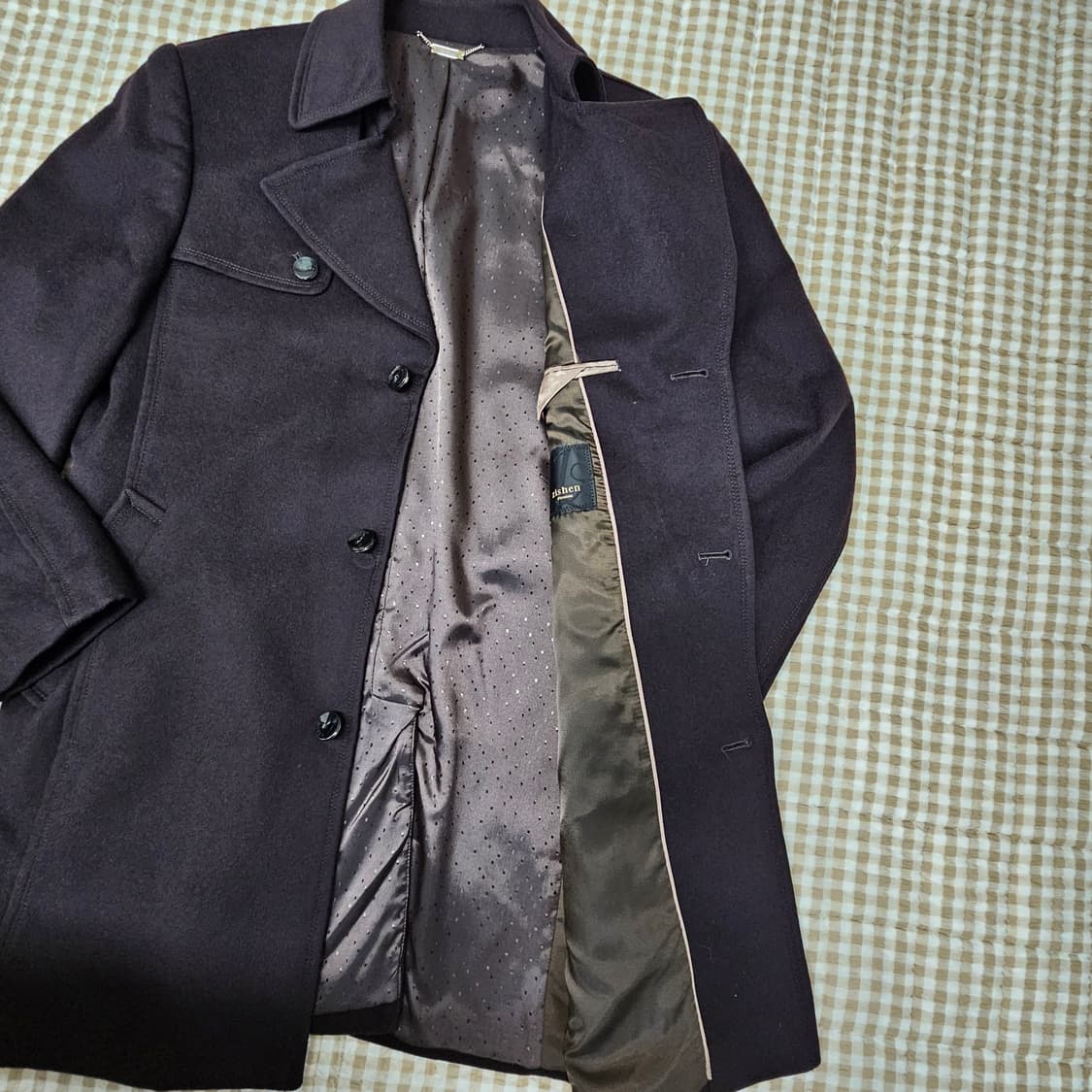 지센 울 캐시미어 하프코트 남자100~105 상품이미지6