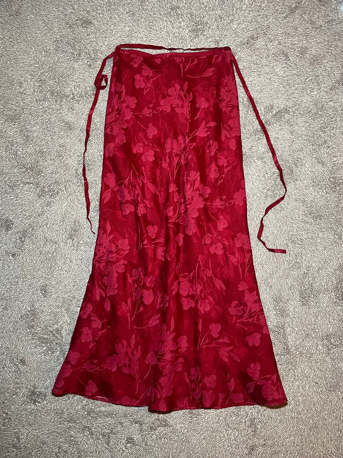 Teak Floral Bias Sheer Long Skirt Size 1 상품이미지3