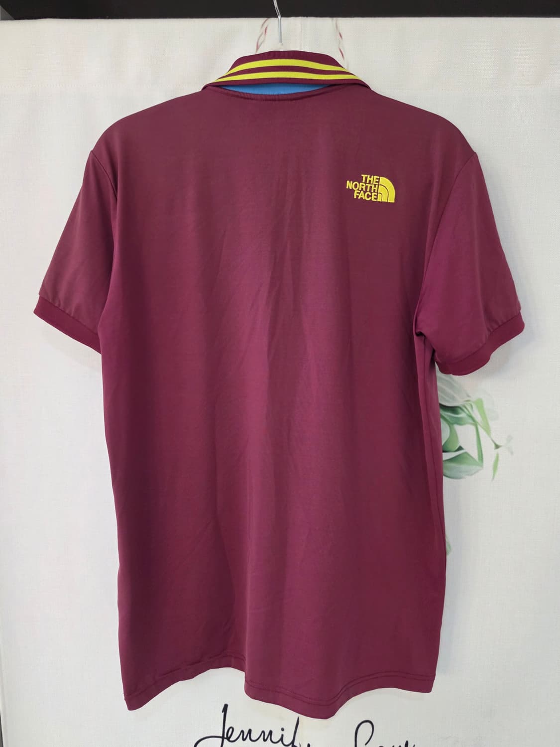 95)노스페이스 화이트라벨 카라 반팔티 버건디 상품이미지2