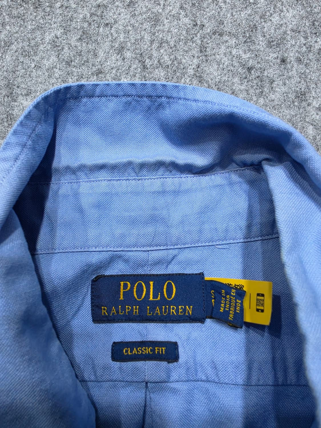 폴로 랄프로렌 클래식핏 옐로우 포니 큐알택 셔츠 S 상품이미지7