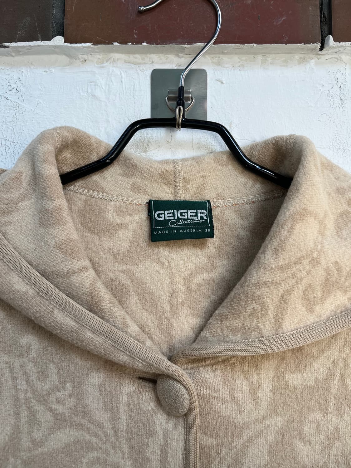 Geiger Austria 베이지 울 후드 롱 코트 38 상품이미지2