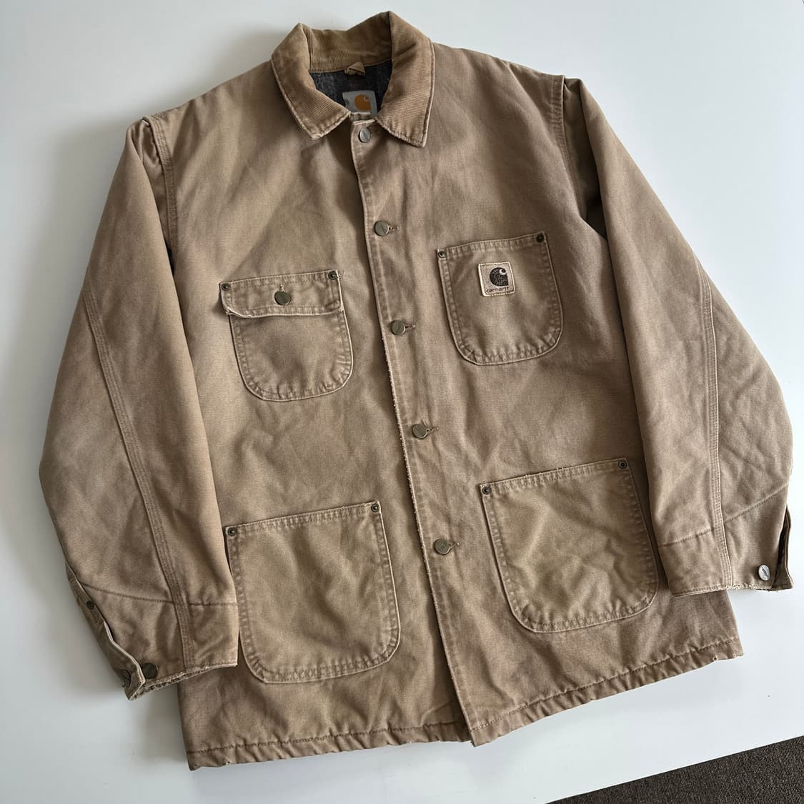 Carhartt 칼하트80‘s OG 블랭킷 디트로이트 레더로고 초어자켓 상품이미지3