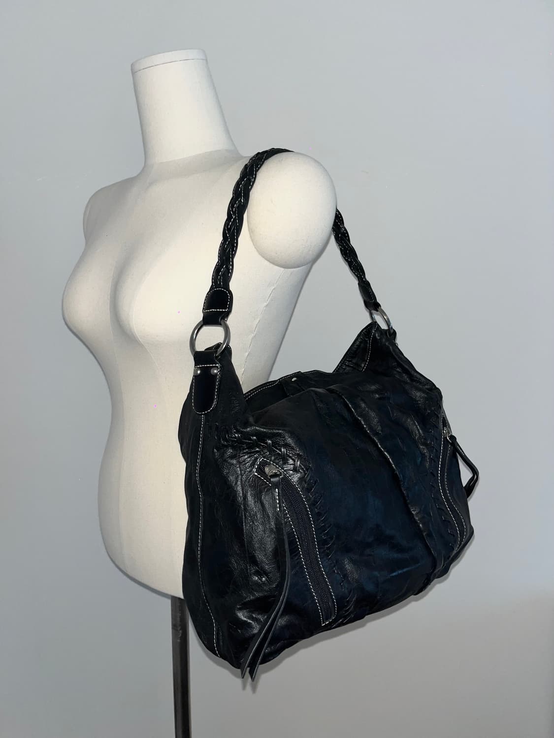 Japan vintage leather Shoulder bag 상품이미지4