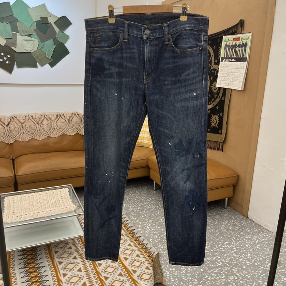 폴로 랄프로렌 스트릿 키치 커스텀 페인팅 데님팬츠 33인치 C10969 상품이미지3