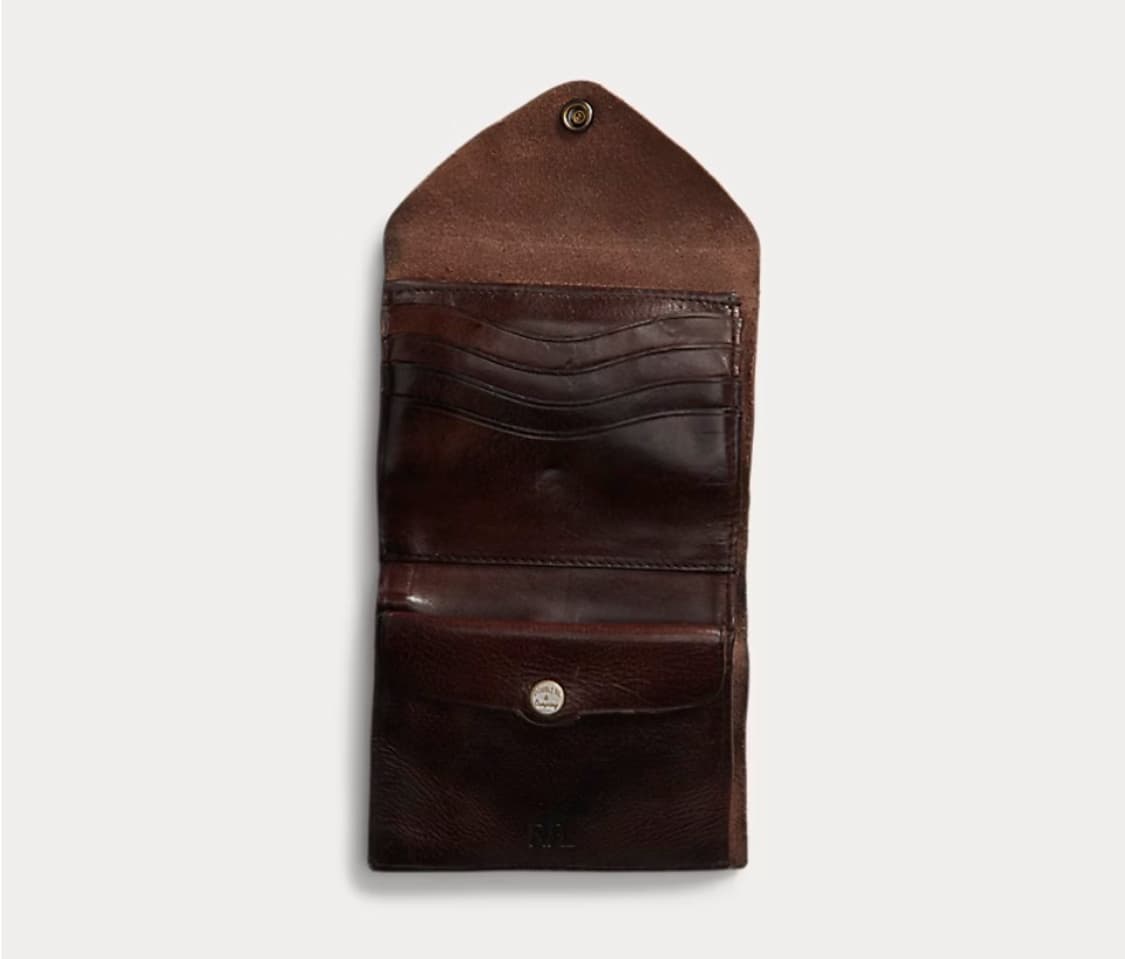 RRL 더블알엘 Double RL 콘초 레더 월렛 다크 브라운 상품이미지3