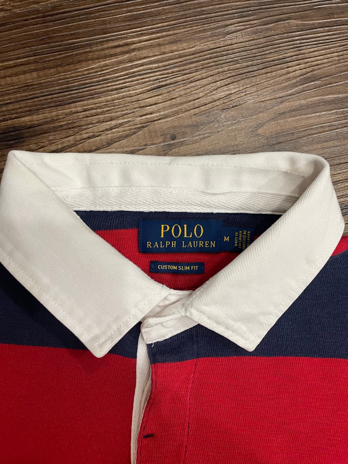 폴로 랄프로렌 스트라이프 럭비티 레드 네이비 상품이미지7