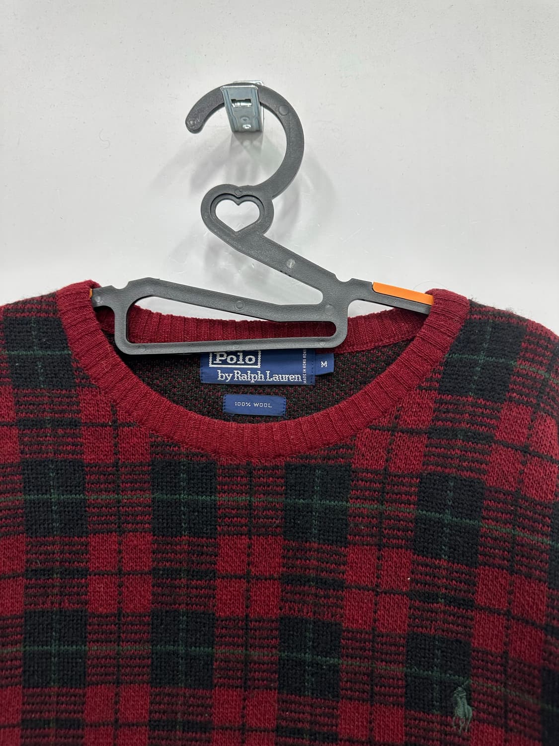 폴로 버건디 체크 니트  상품이미지2