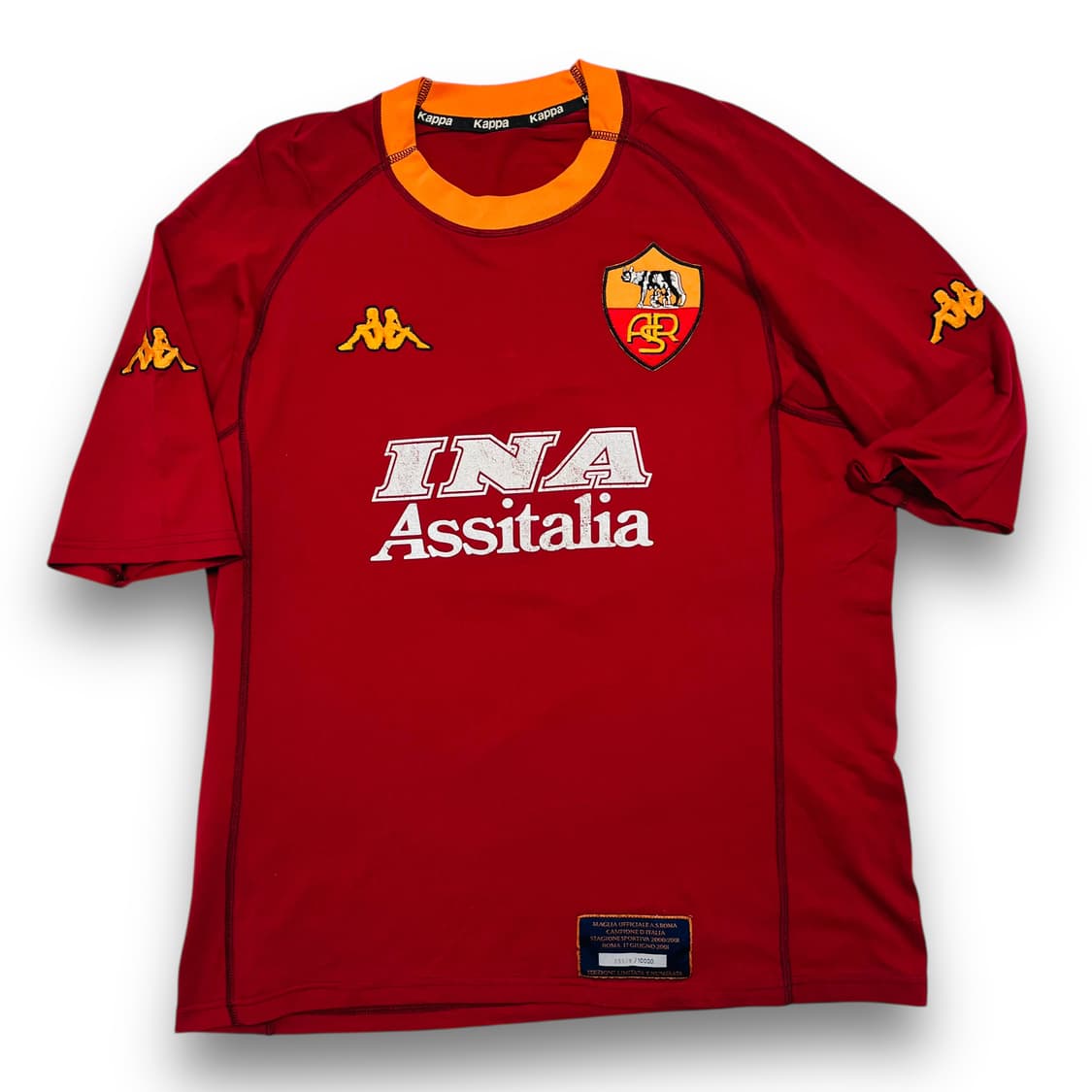 카파 00-01 As Roma 빈티지 홈 축구 유니폼 상품이미지3