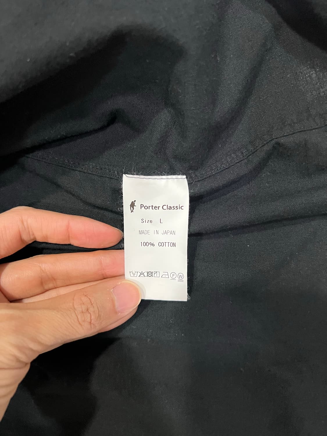 Porter classic 롤업셔츠 L 블랙 상품이미지4