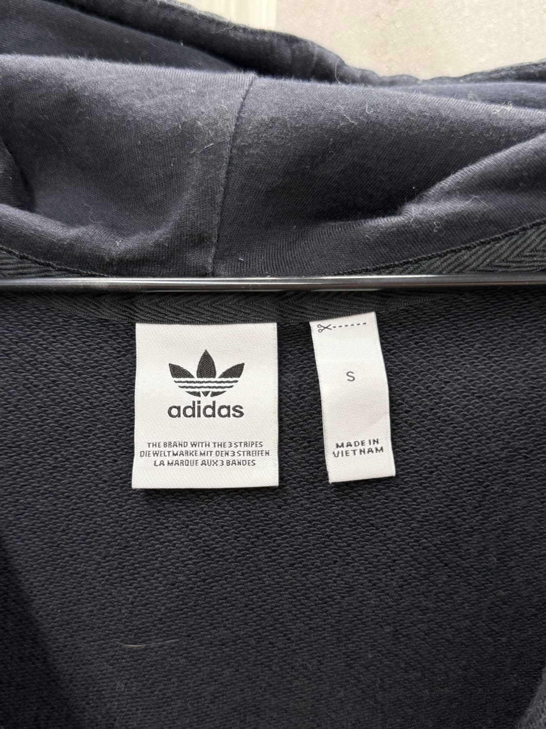 아디다스 블랙 레이스 시스루 후드 집업 져지 S 상품이미지4