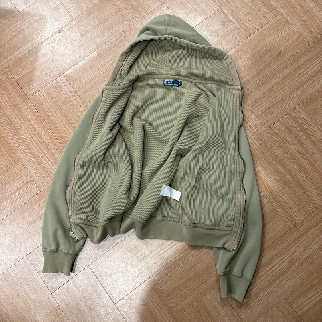 폴로 랄프로렌 카키 와플 라인 후디 집업 상품이미지7