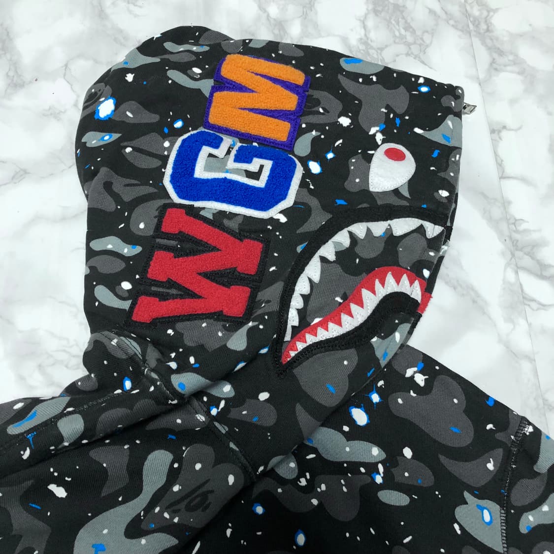 베이프 샤크 후드집업 자켓 상태최상 XL 상품이미지2