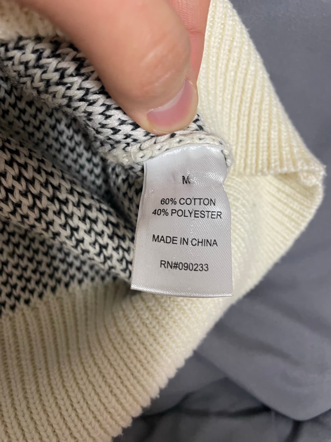 피어오브갓 에센셜 니트 후드 크림 M사이즈 상품이미지5