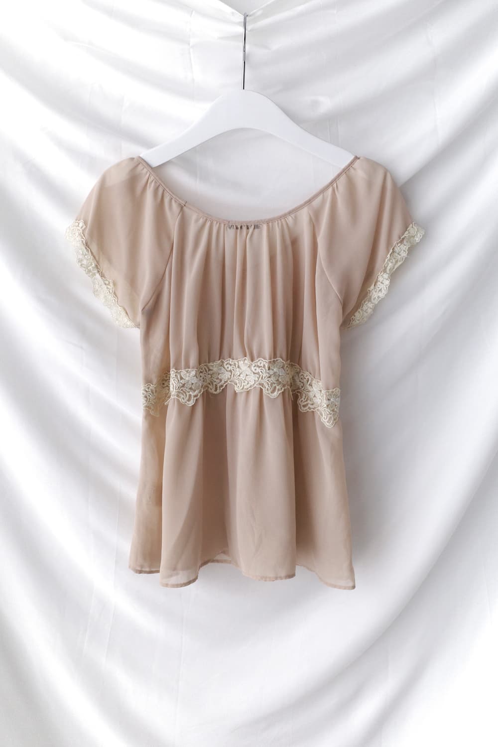 lace see-through blouse 상품이미지2