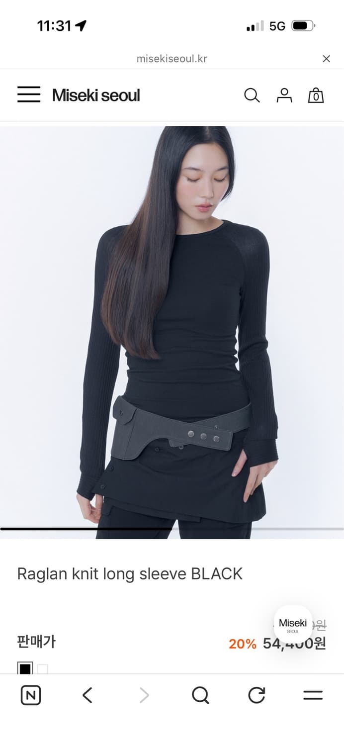 미세키서울 Raglan knit long sleeve 상품이미지1
