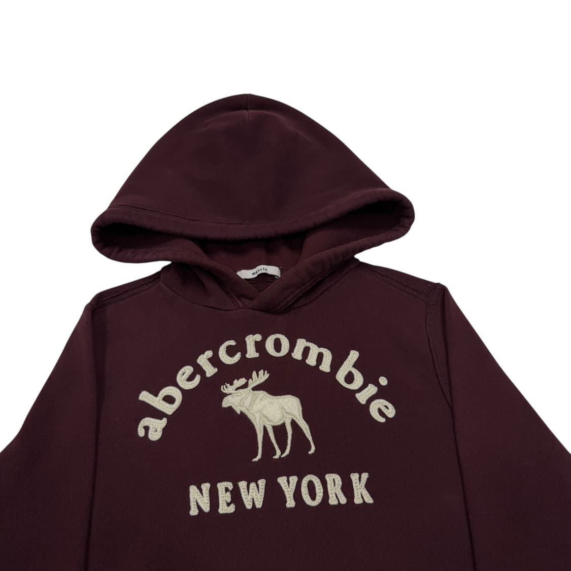 아베크롬비 Y2K 스펠로고 기모 후드티 마룬 버건디 레드 XL 상품이미지2