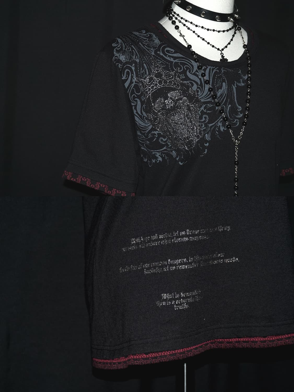 (spinash) glitter punk skull t  상품이미지3