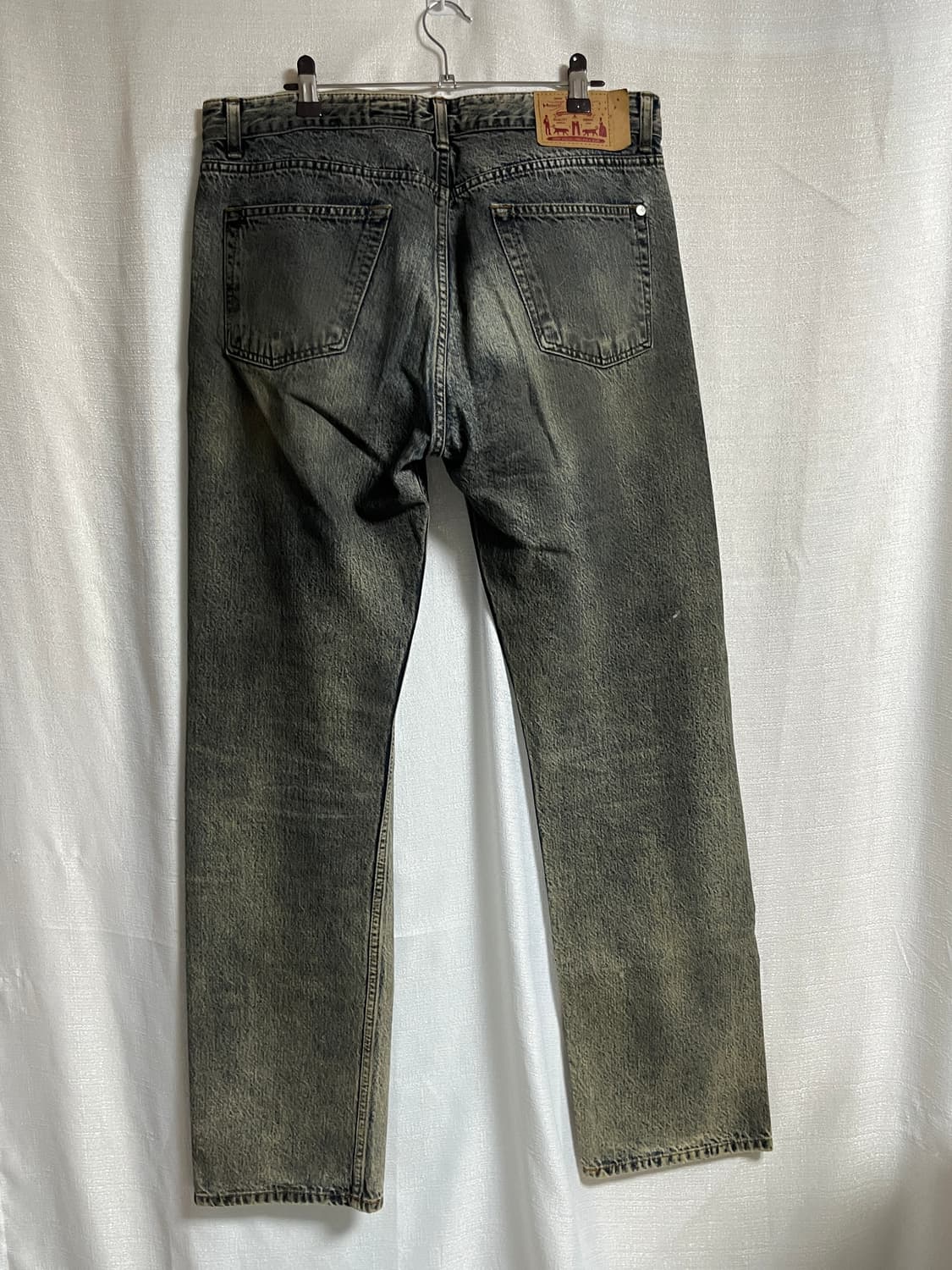 모드나인 더티워싱 세미와이드 데님 팬츠 33 상품이미지6