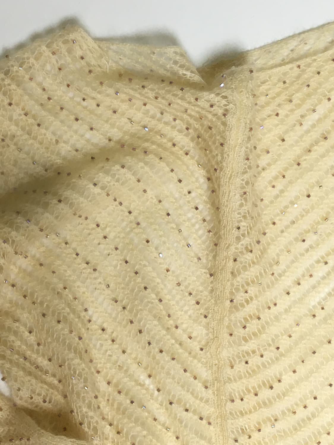 Ivory Ribbed Knit with Subtle Sparkle 상품이미지4