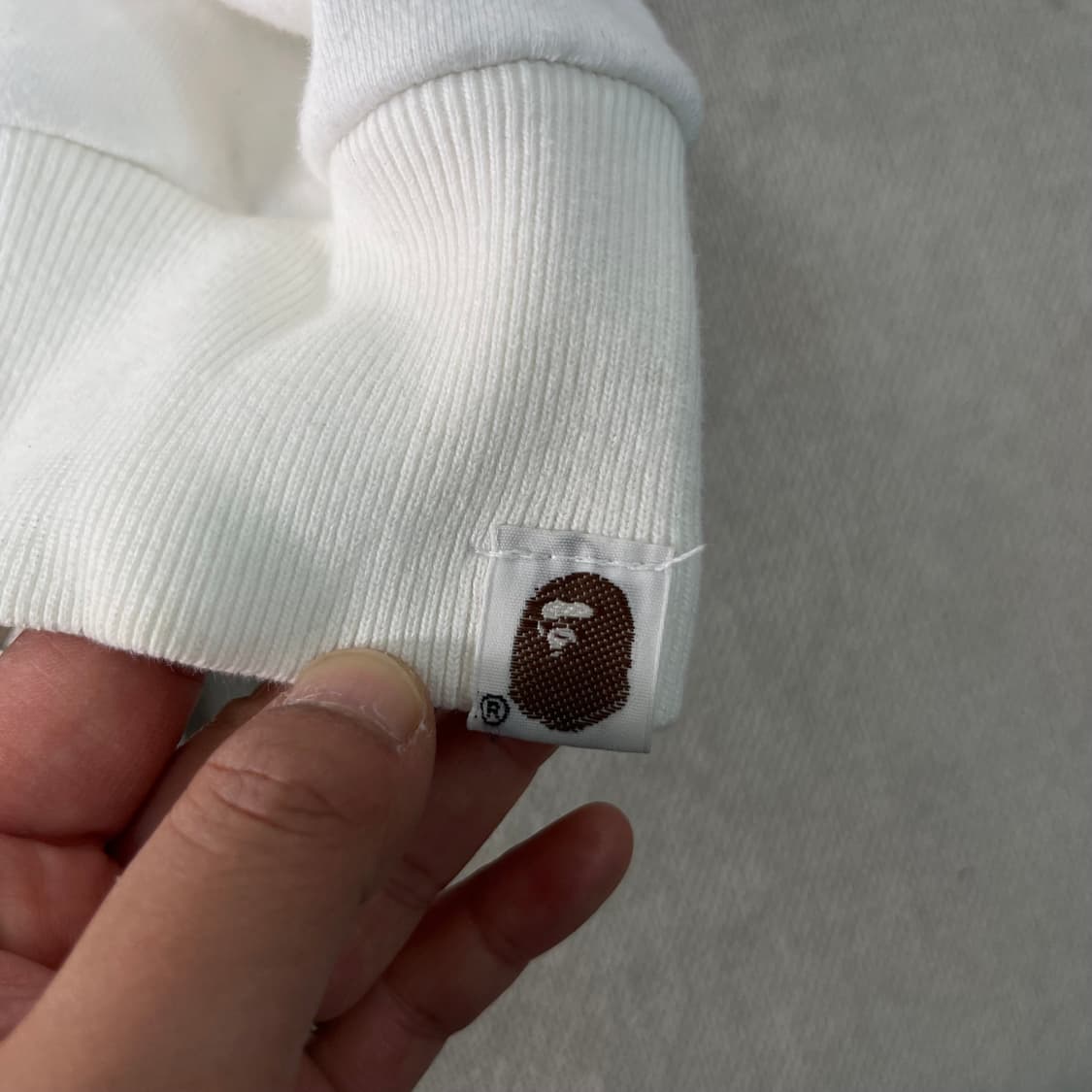 100 베이프 올드스쿨 베이비 마일로 화이트 후드티 상품이미지6