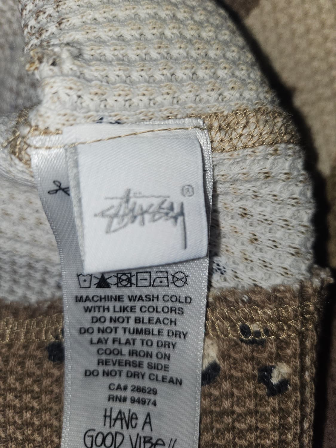 스투시 래글런 써멀 롱슬리브 크루 데저트 카모 상품이미지4