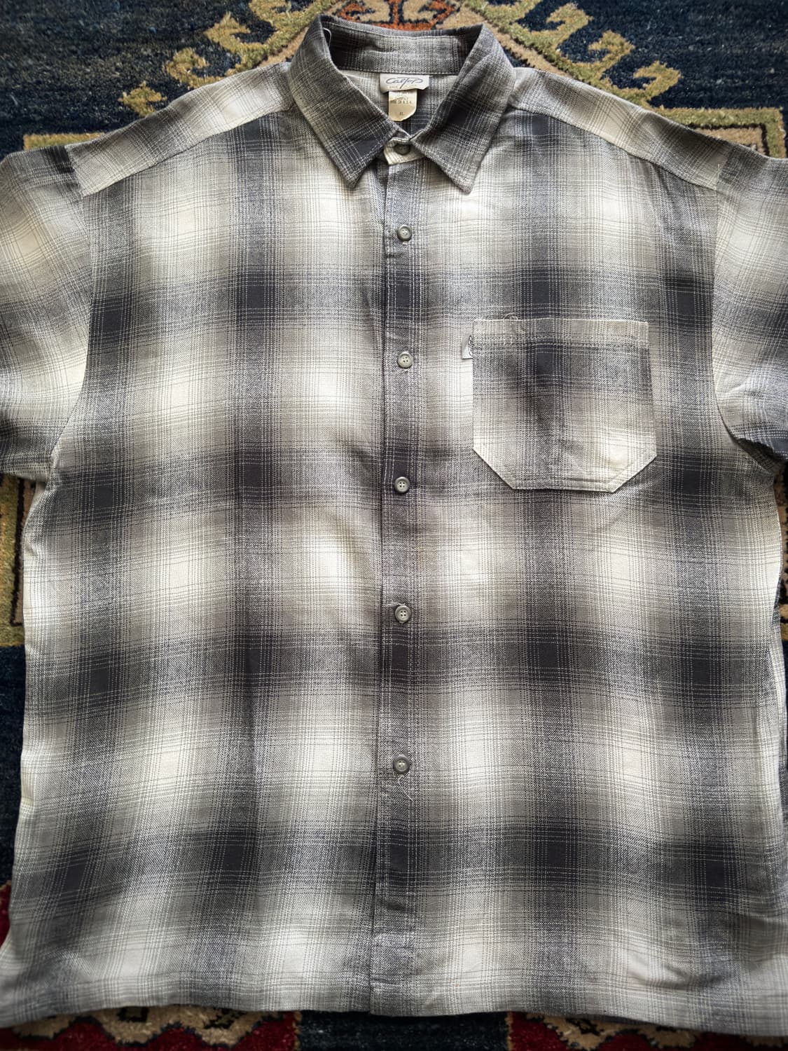 CalTop made in USA 쉐도우 옴브레 체크셔츠 상품이미지3