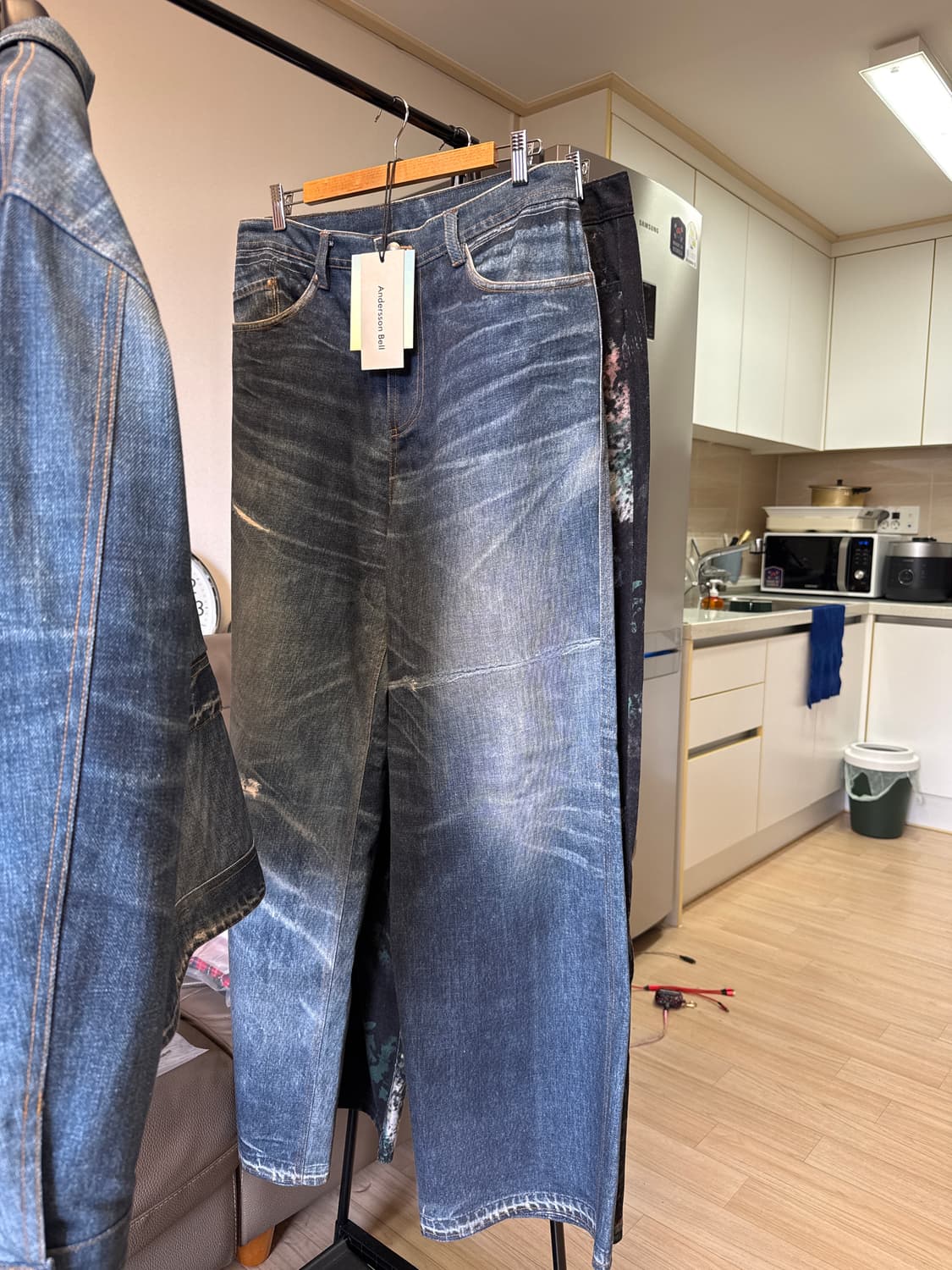 앤더슨벨 초회판 유니섹스 트롱프뢰유 프린티드 데님 팬츠 상품이미지9