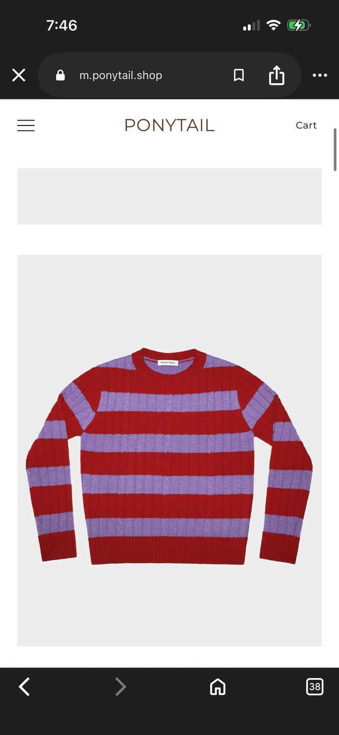 포니테일 스트라이프 니트 poppy sweater 상품이미지5