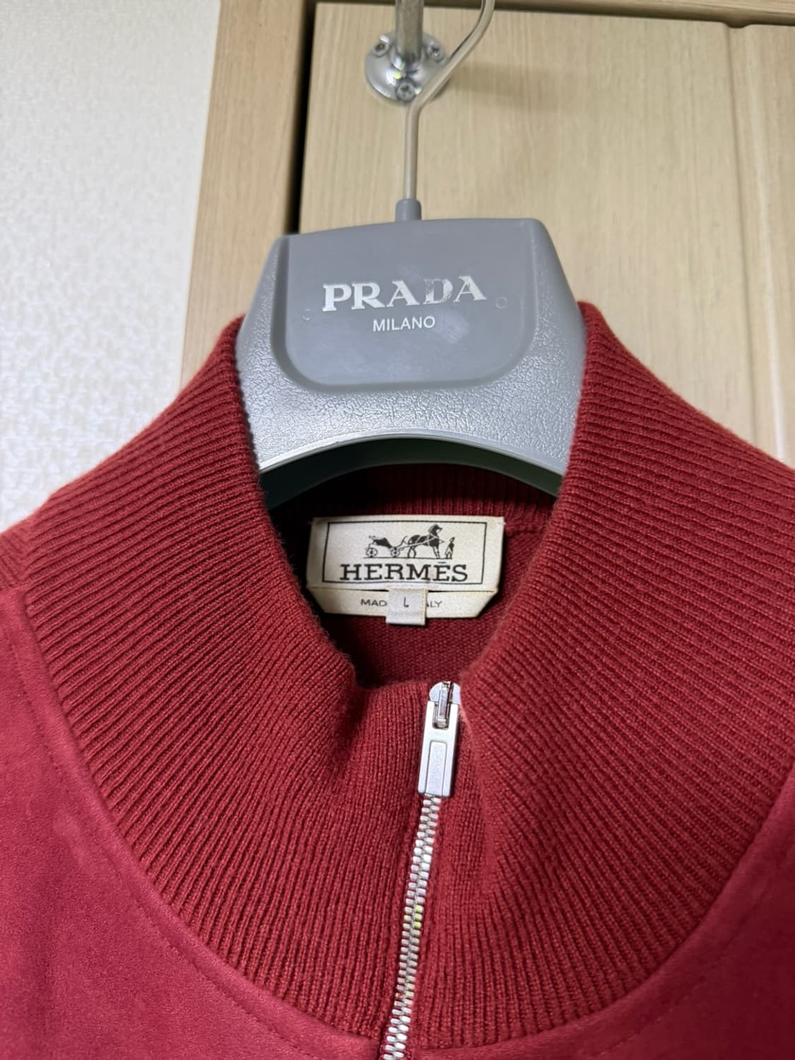 [L] 에르메스 캐시미어 스웨이드 트러커 자켓 상품이미지3