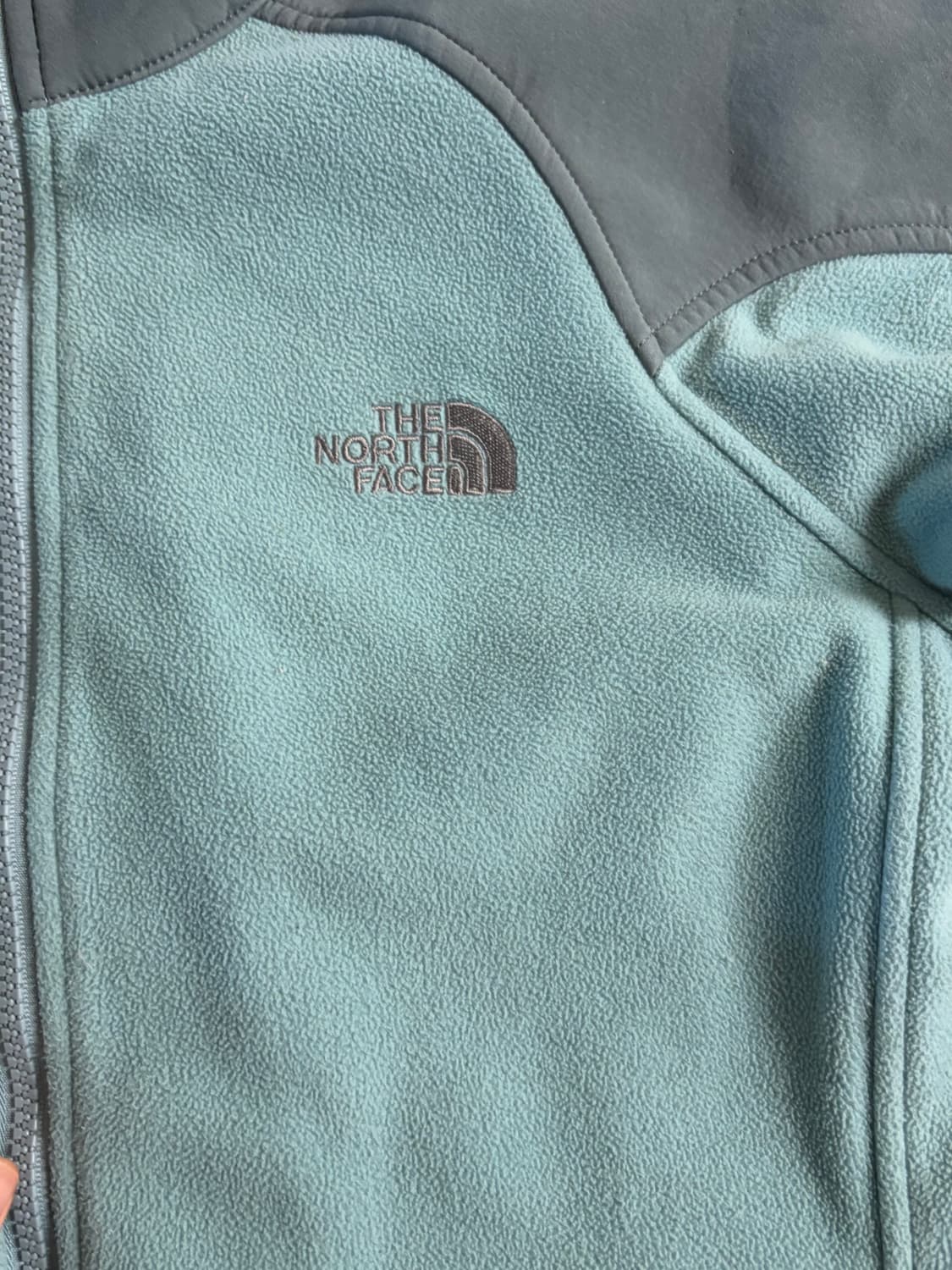 노스페이스 플리스 집업 민트/그레이 L 상품이미지3