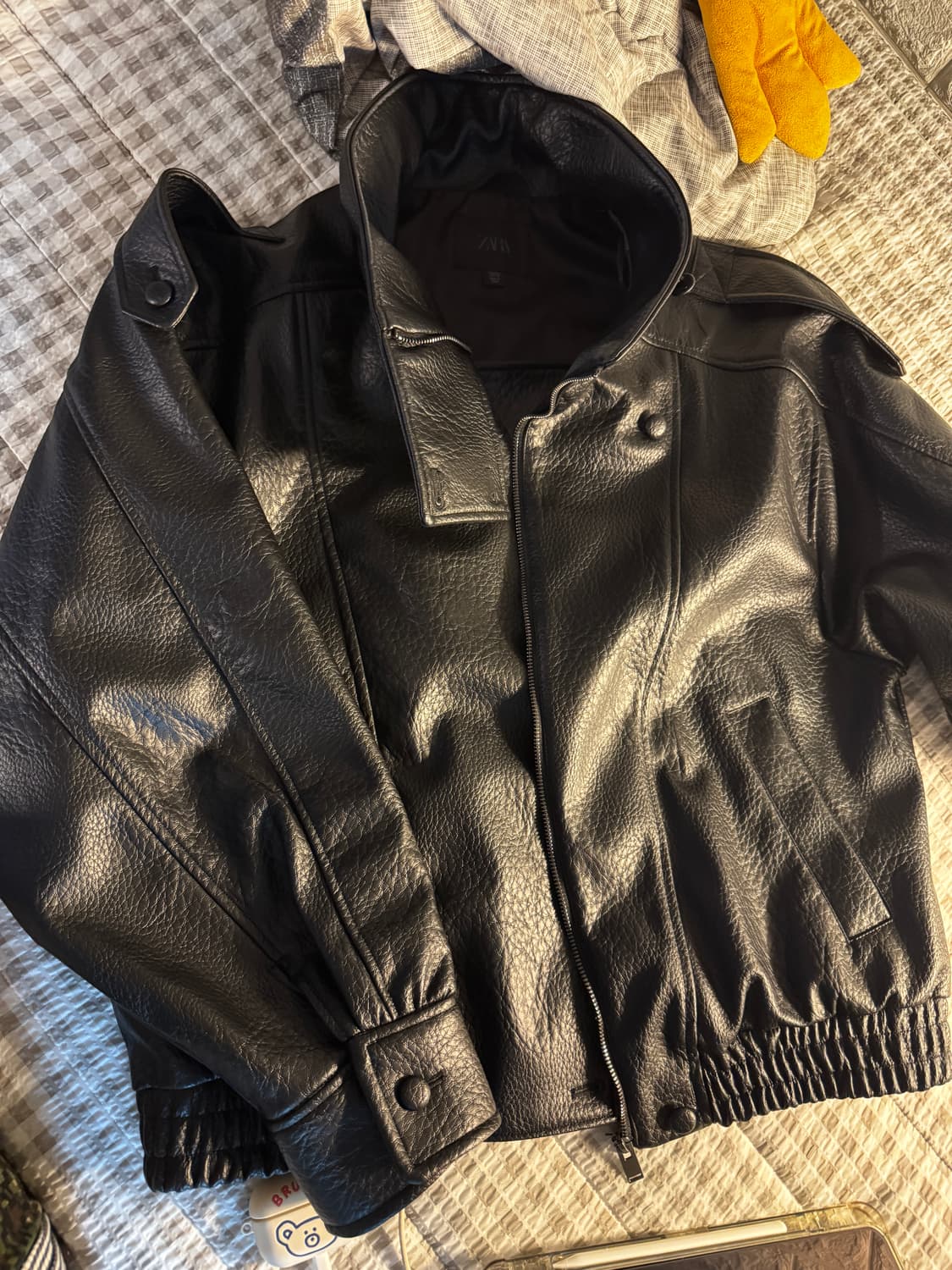 (L)자라 페이크 레더 자켓 상품이미지1