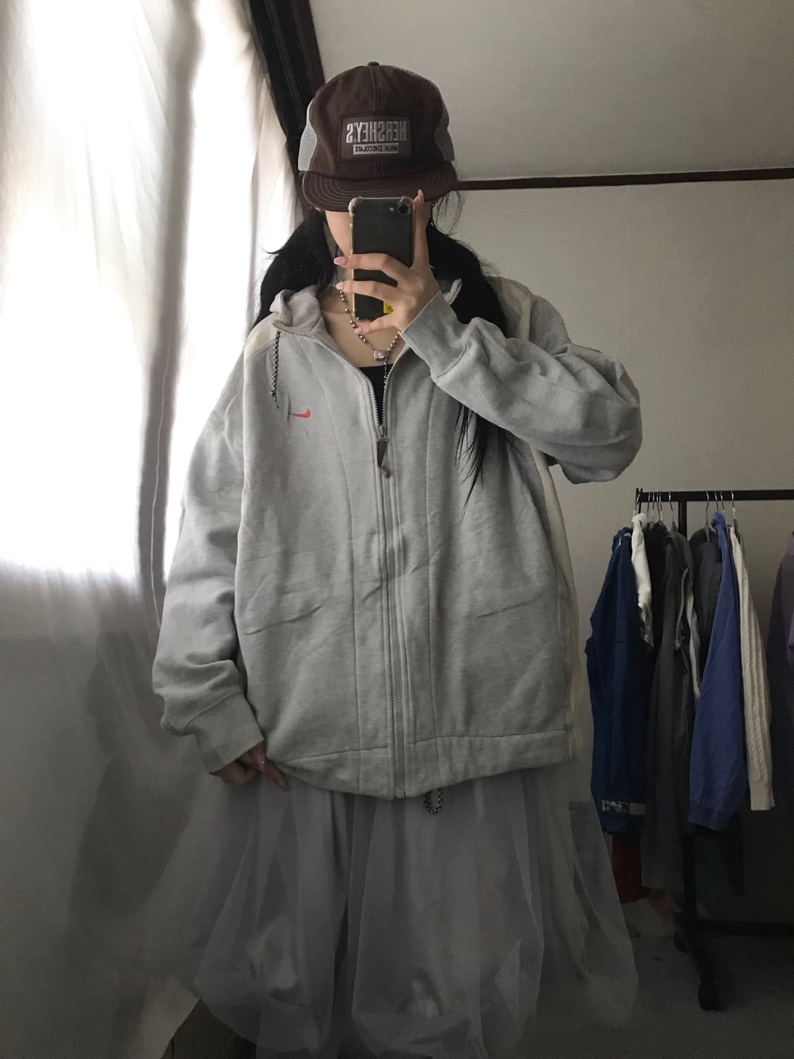나이키 00s 연그레이 후드집업 상품이미지4
