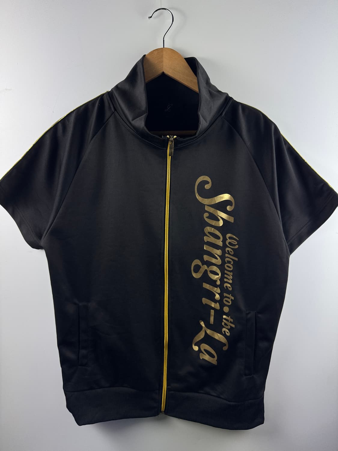 JPN Y2K 블랙골드 레터링 반팔져지1781 상품이미지1