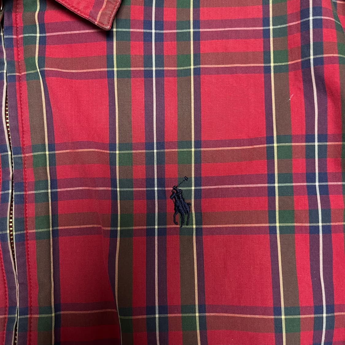 100 폴로 랄프로렌 빈티지 체크 바라쿠타 블루종 자켓 상품이미지2