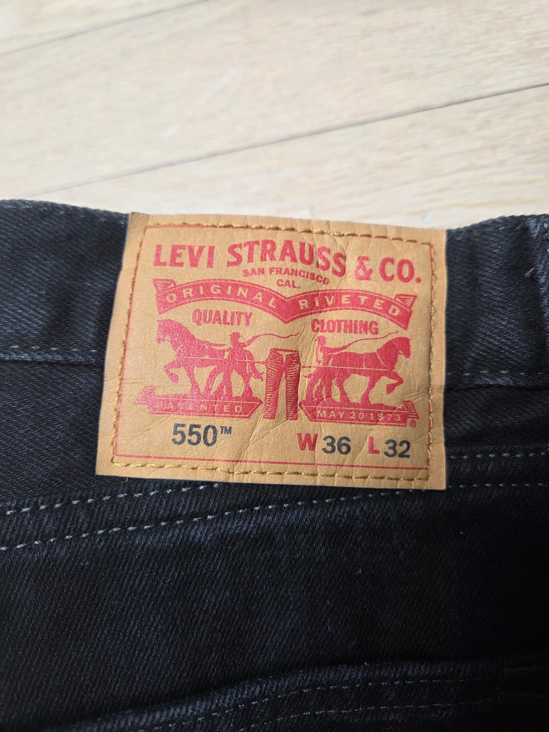 리바이스 550 블랙진. W36.상태최상 상품이미지1