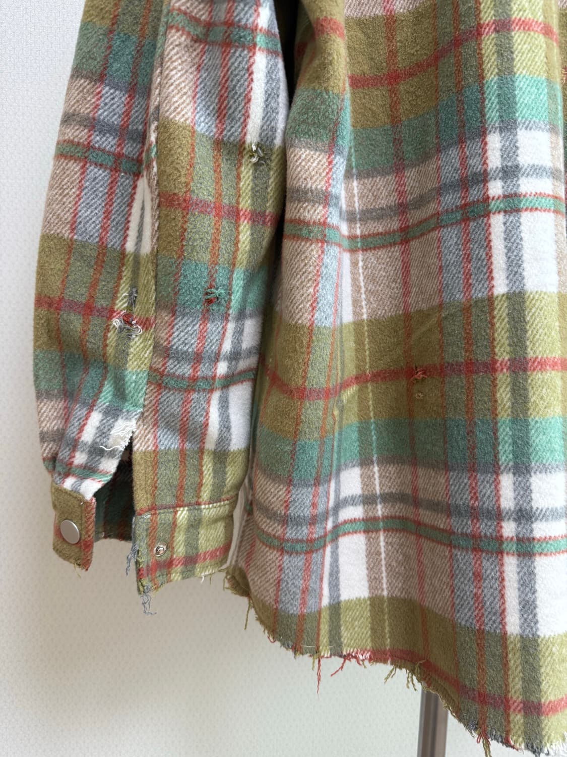 빈티지 디스트레스드 체크 셔츠 상품이미지9