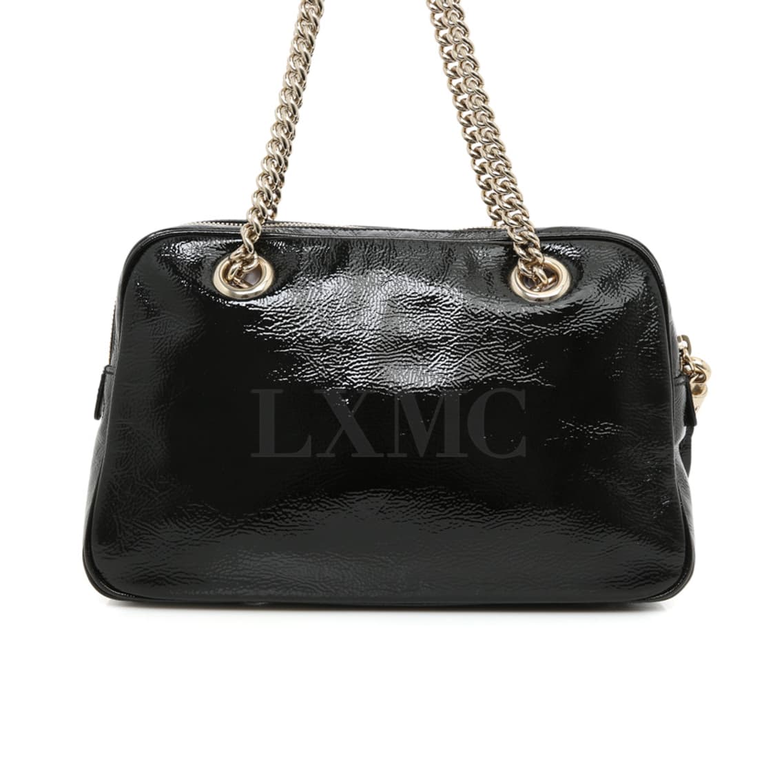 구찌 소호 더블 체인 숄더백 블랙 페이던트 로고백 308983 상품이미지4