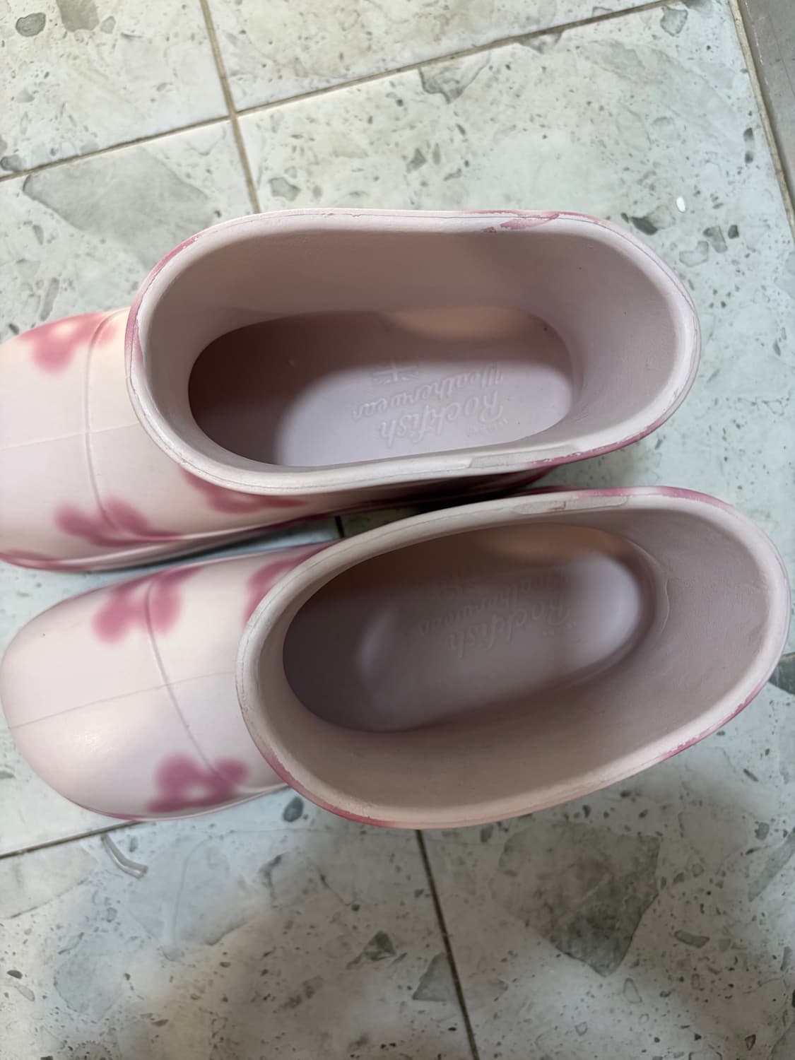 락피쉬X민주킴 콜라보 레인부츠 핑크 250 상품이미지9