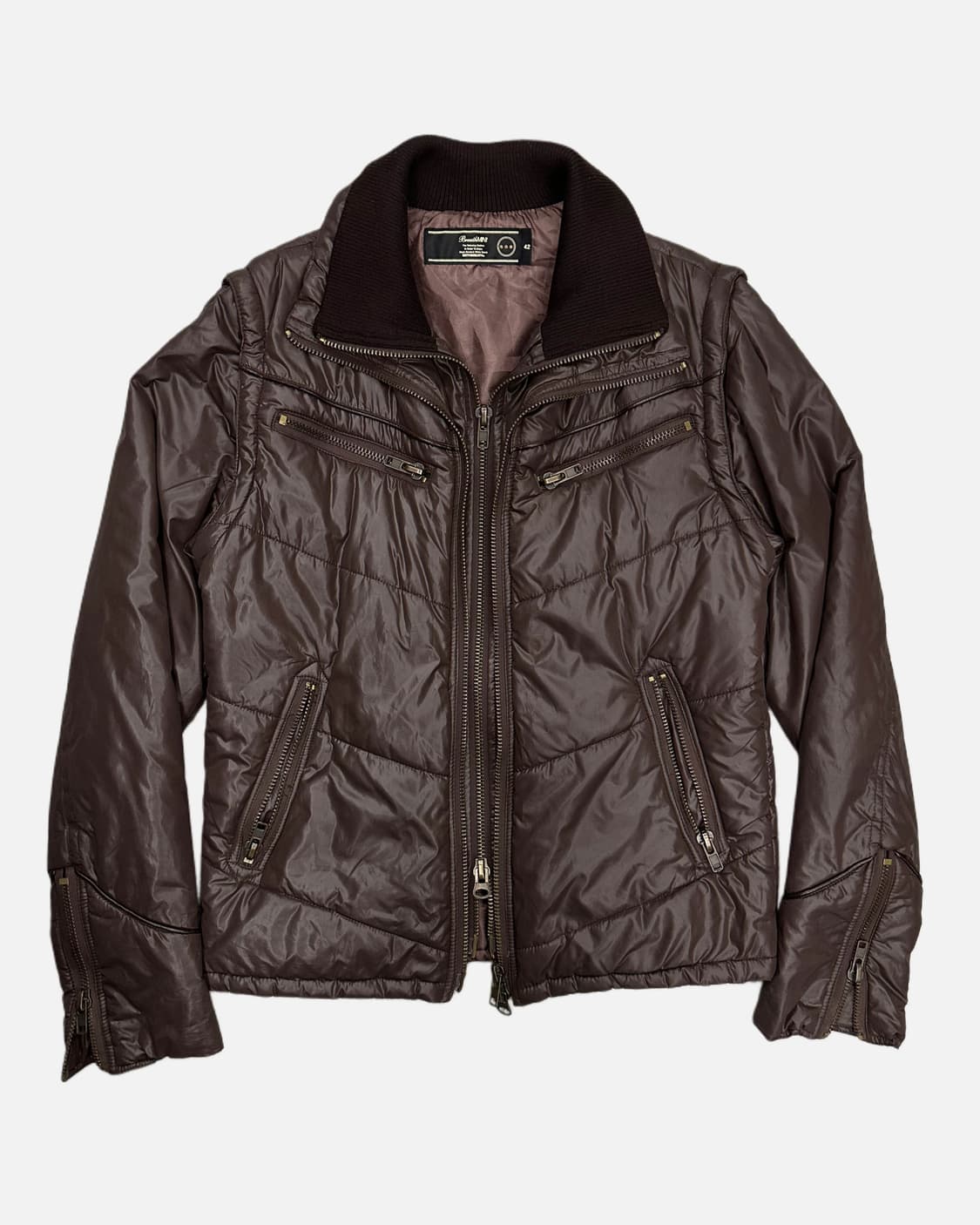 brown layered western paded jacket 상품이미지1