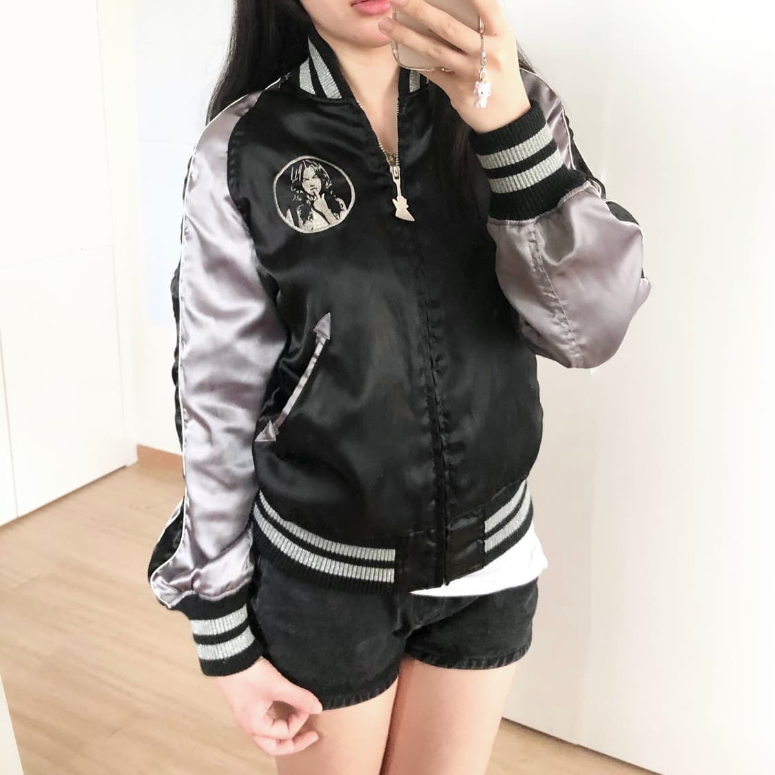 히스테릭글래머 블랙&실버 글로우 블루종 *rare 상품이미지2