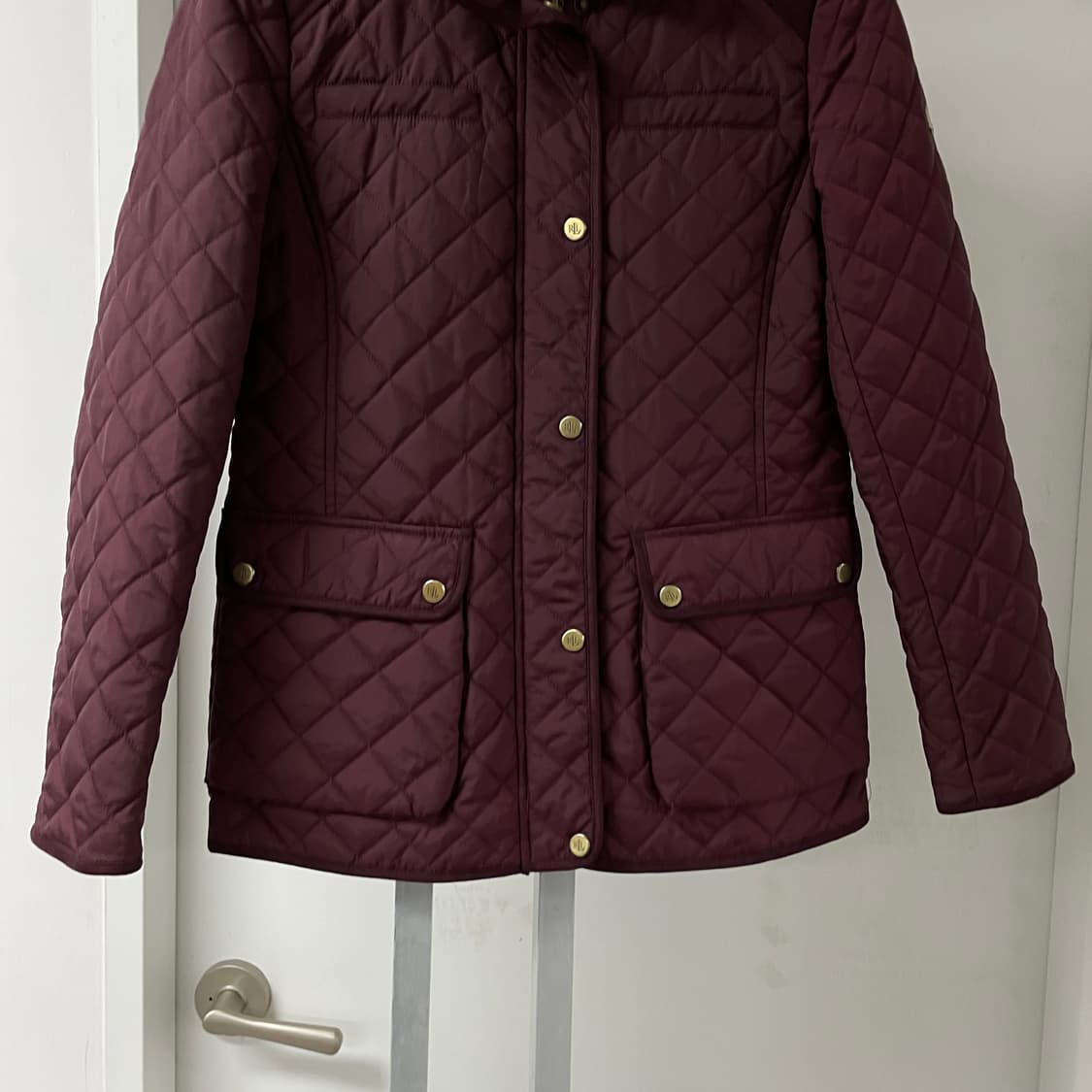 랄프로렌 블랙 라벨 퀄팅 자켓 버건디 XS(W) 상품이미지3