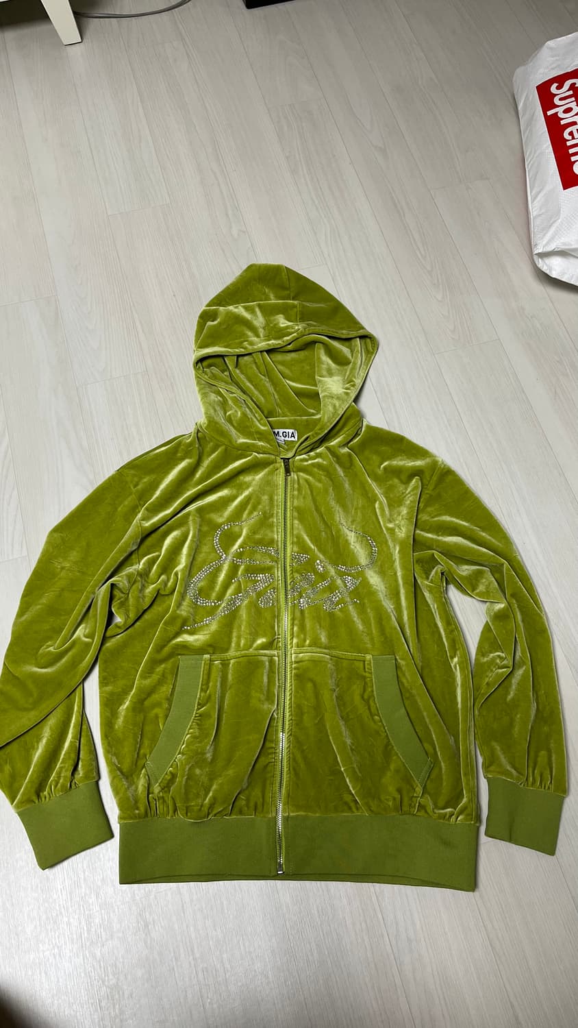 iam gia 갸루 벨벳 큐빅 후드집업 상품이미지4