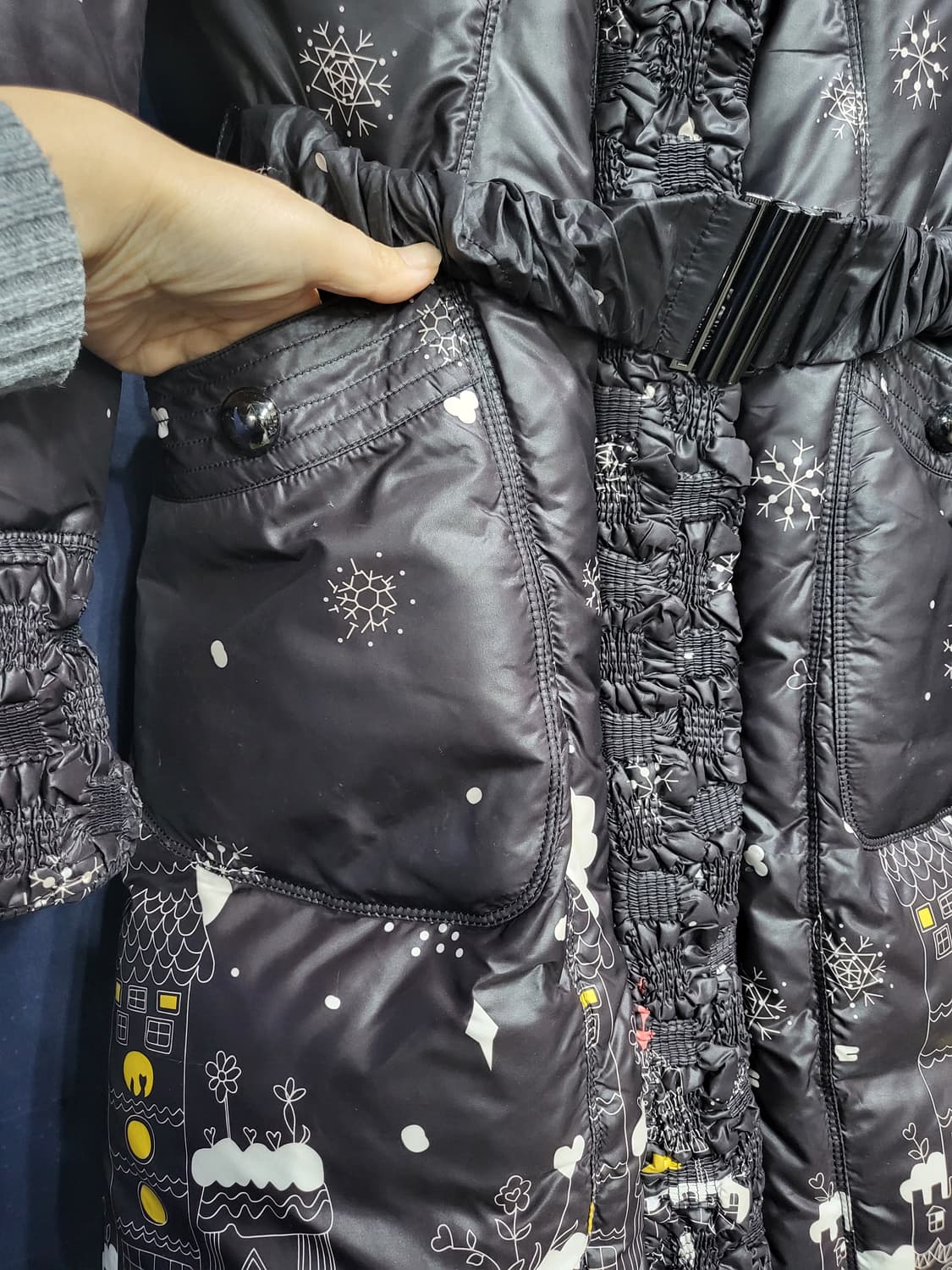 폭스 덕다운 벨트패딩 상품이미지5