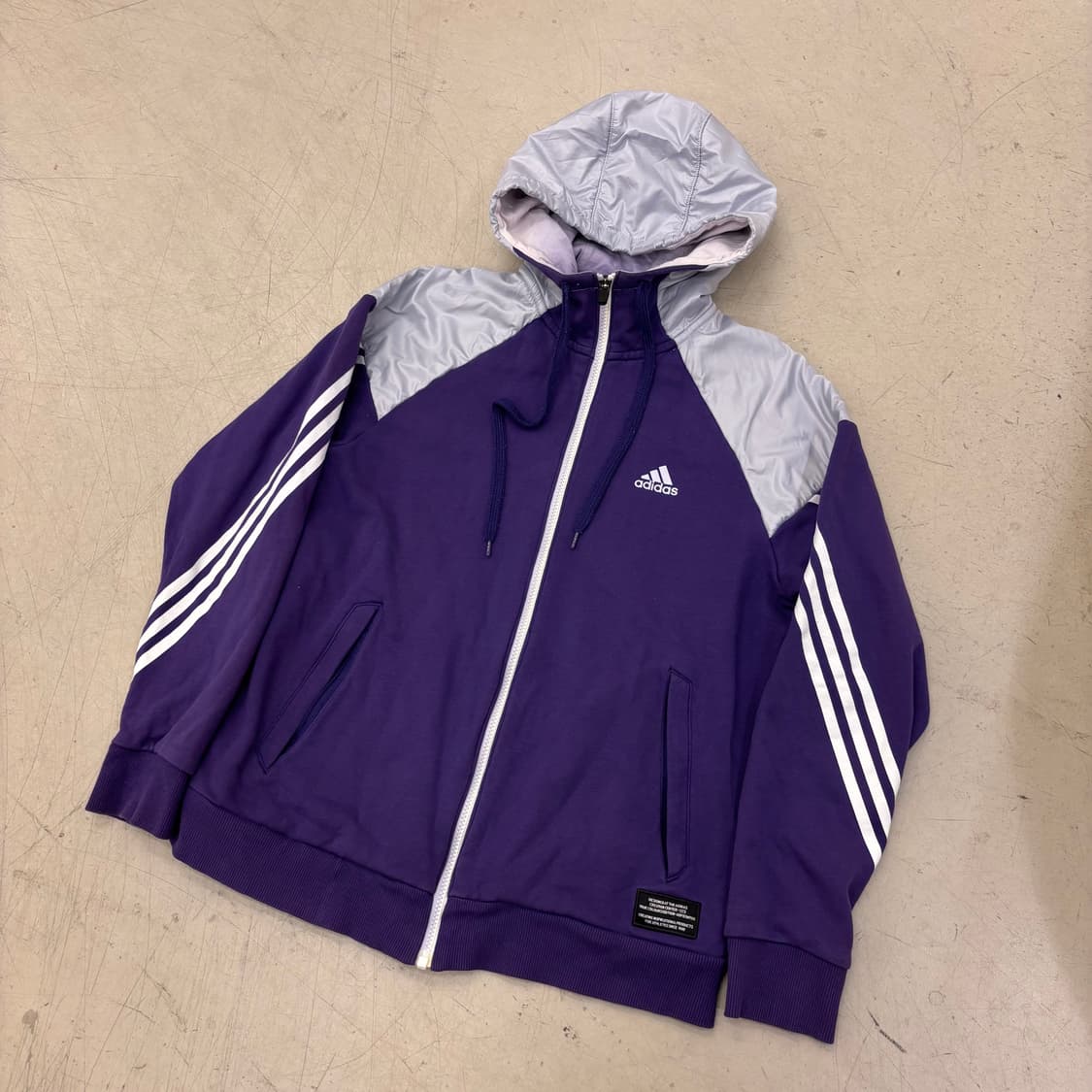 아디다스 투톤 퍼플 후드 져지 상품이미지1