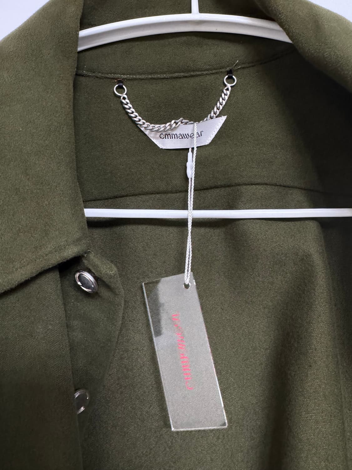 L] cmmawear 커마웨어 몰스킨 오버셔츠 올리브 상품이미지3