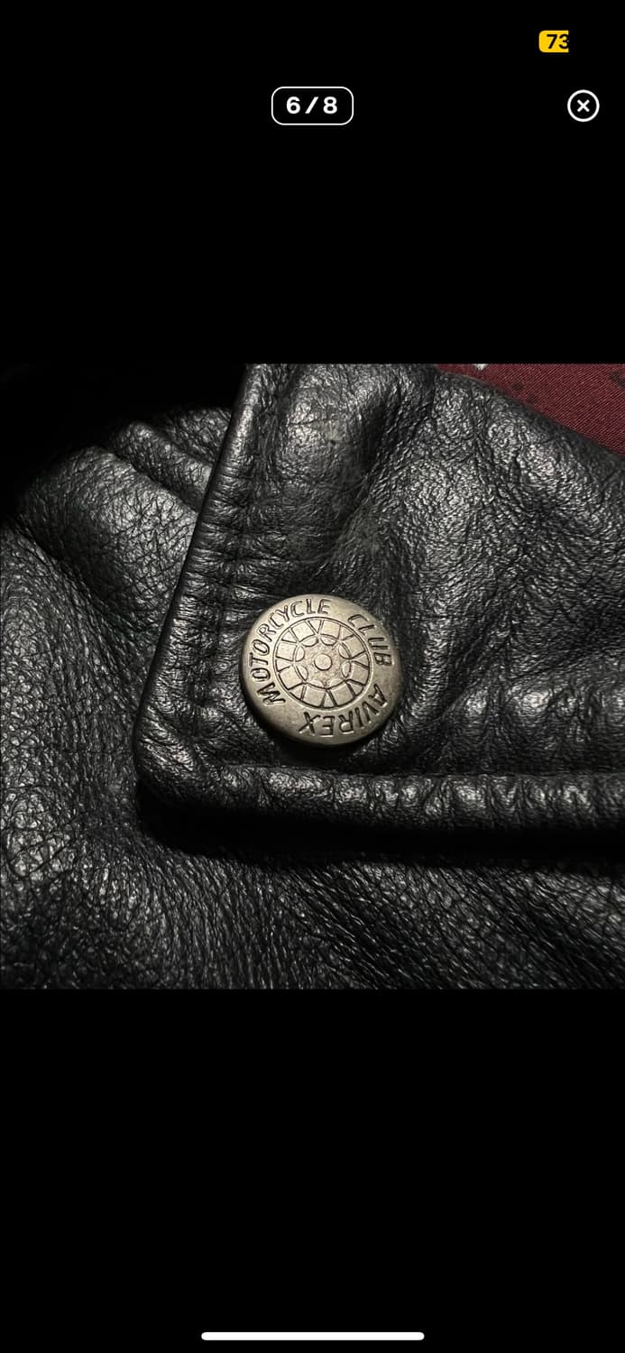 90's 아비렉스 소가죽 라이더 자켓 상품이미지6